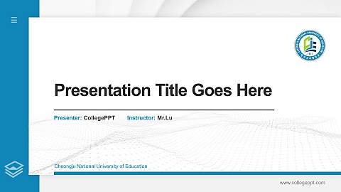 Cheongju National University of Education Thesis Proposal/Graduation Defense PPT Template