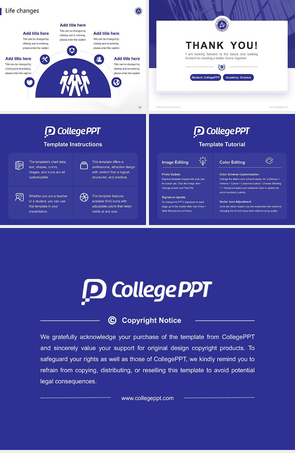Andong National University National Scholarship Defense PPT Template4:3 ratio PPT effect preview image4