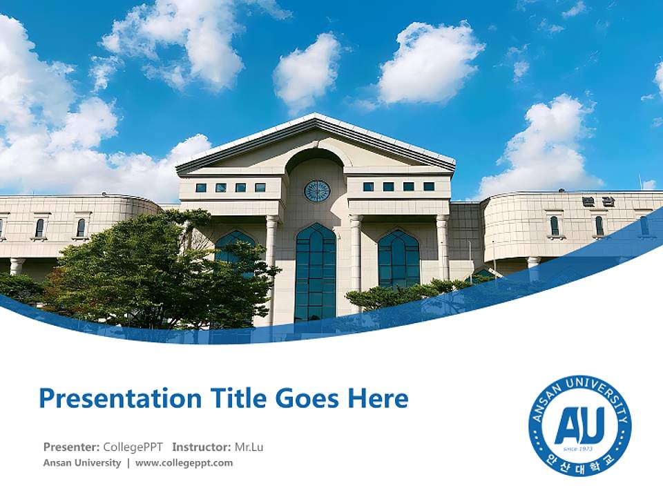Ansan University Course/Courseware Creation PPT Template4:3 ratio PPT effect preview image5