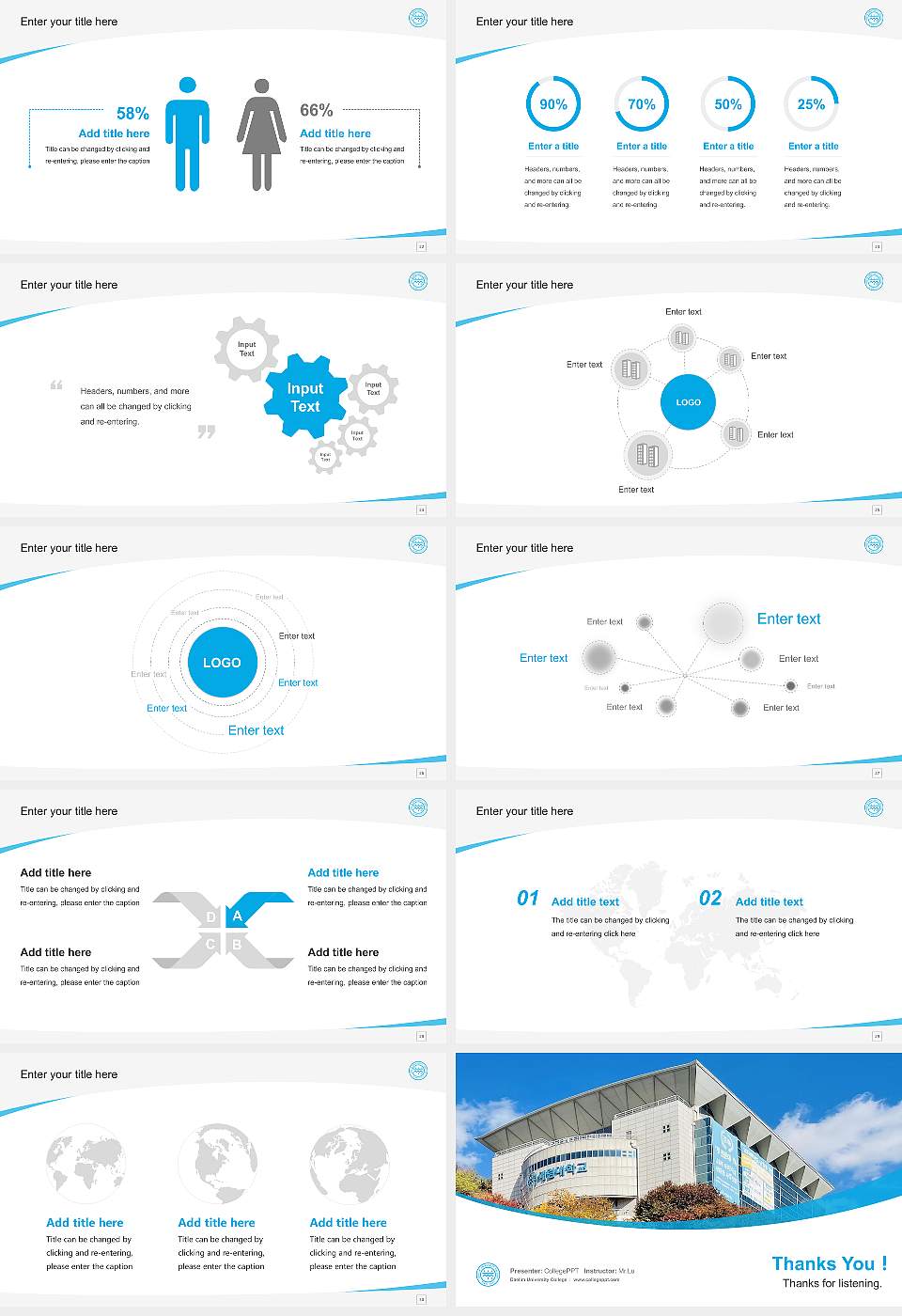 Daelim University College Course/Courseware Creation PPT Template16:9 ratio PPT effect preview image4