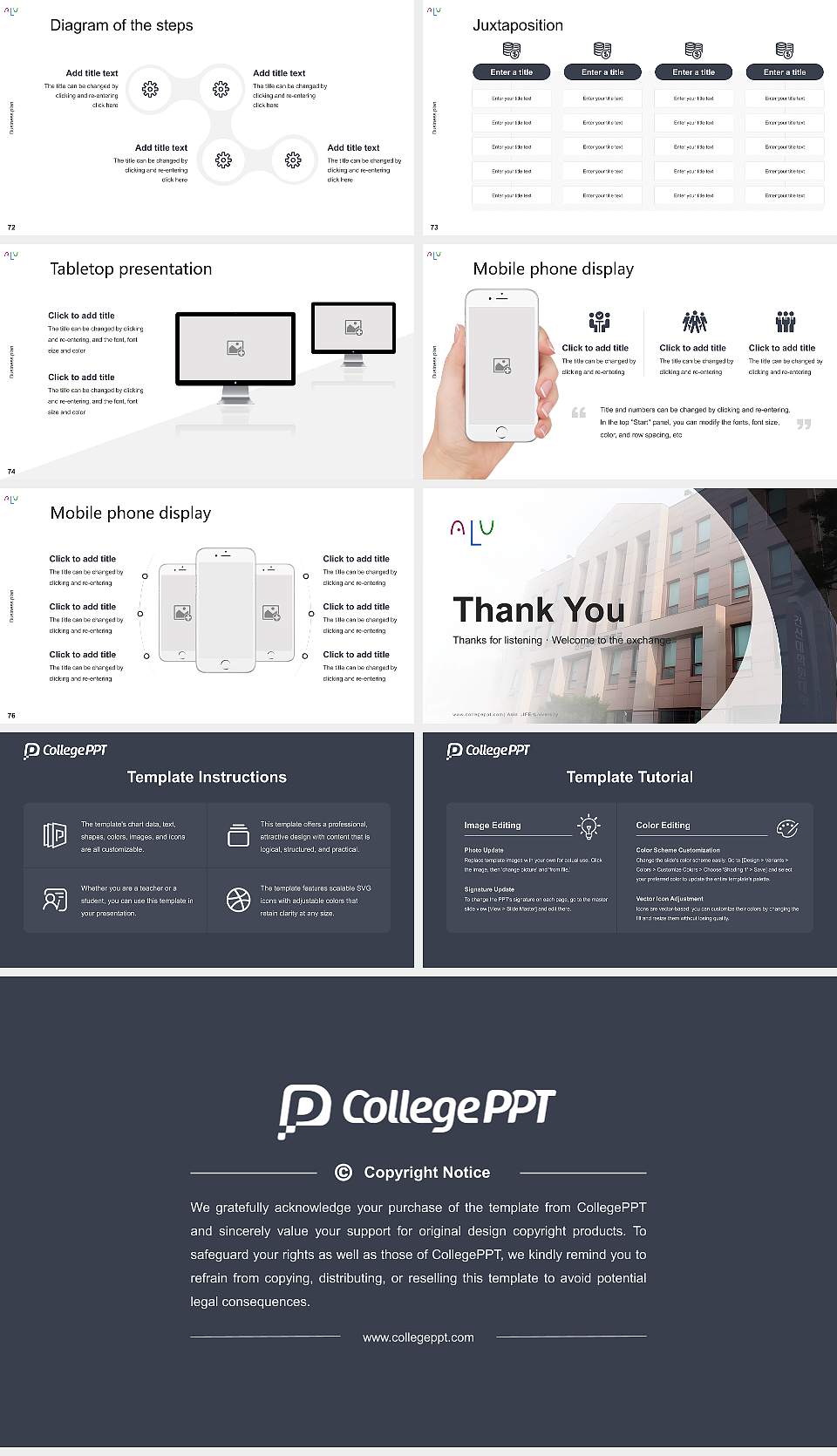 Asia LIFE University Competition/Entrepreneurship Contest PPT Template16:9 ratio PPT effect preview image9