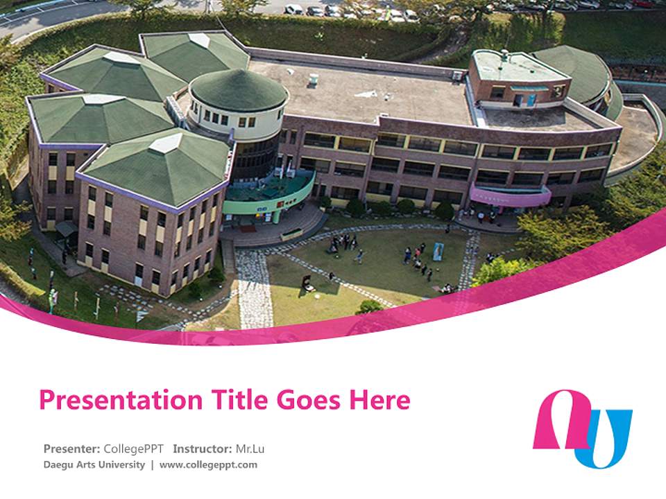 Daegu Arts University Course/Courseware Creation PPT Template4:3 ratio PPT effect preview image5