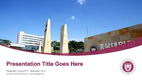 Chungbuk National University Course/Courseware Creation PPT Template