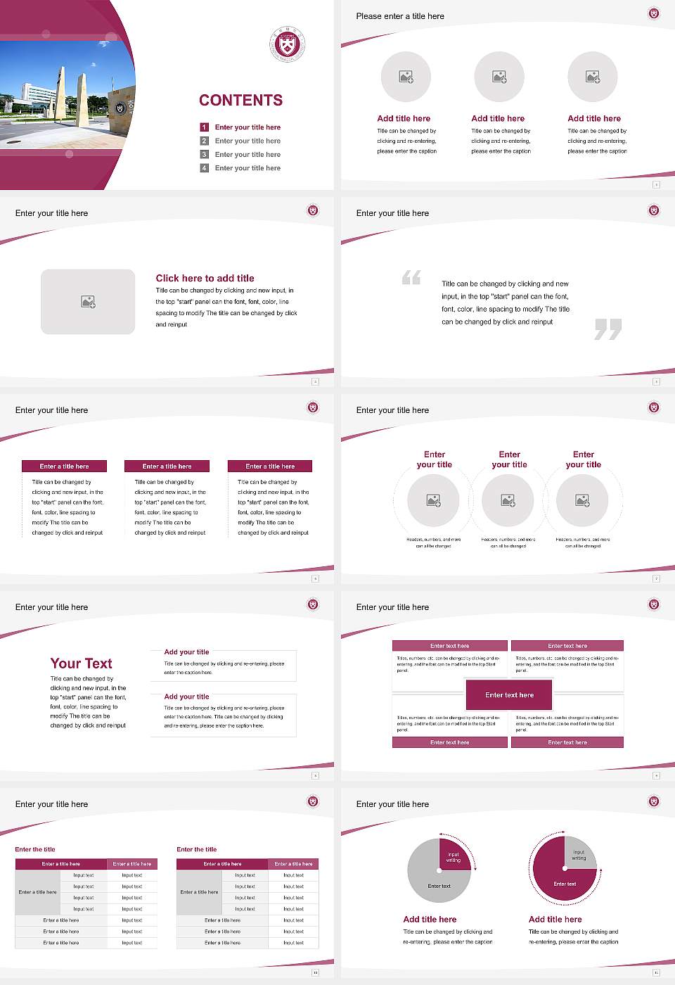 Chungbuk National University Course/Courseware Creation PPT Template16:9 ratio PPT effect preview image2
