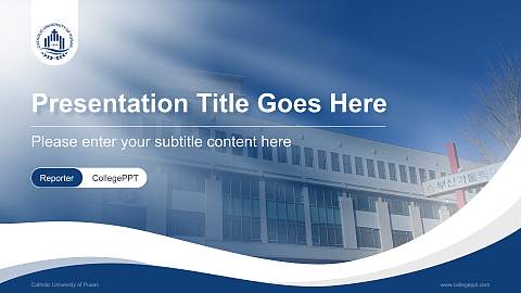 Catholic University of Pusan Lecture Sharing and Networking Event PPT Template