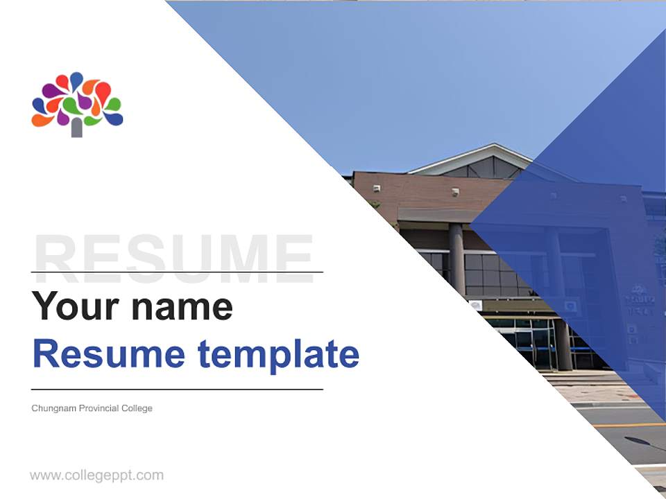 Chungnam Provincial College Resume PPT Template4:3 ratio PPT effect preview image5