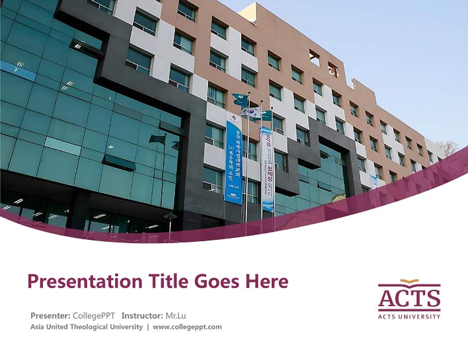 Asia United Theological University Course/Courseware Creation PPT Template4:3 ratio PPT effect preview image5