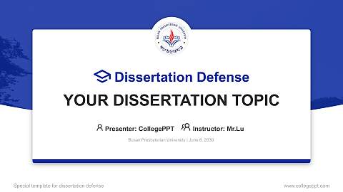 Busan Presbyterian University Graduation Thesis Defense PPT Template