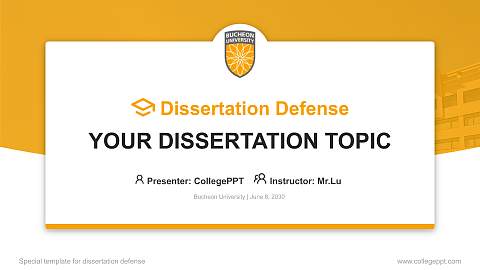 Bucheon University Graduation Thesis Defense PPT Template