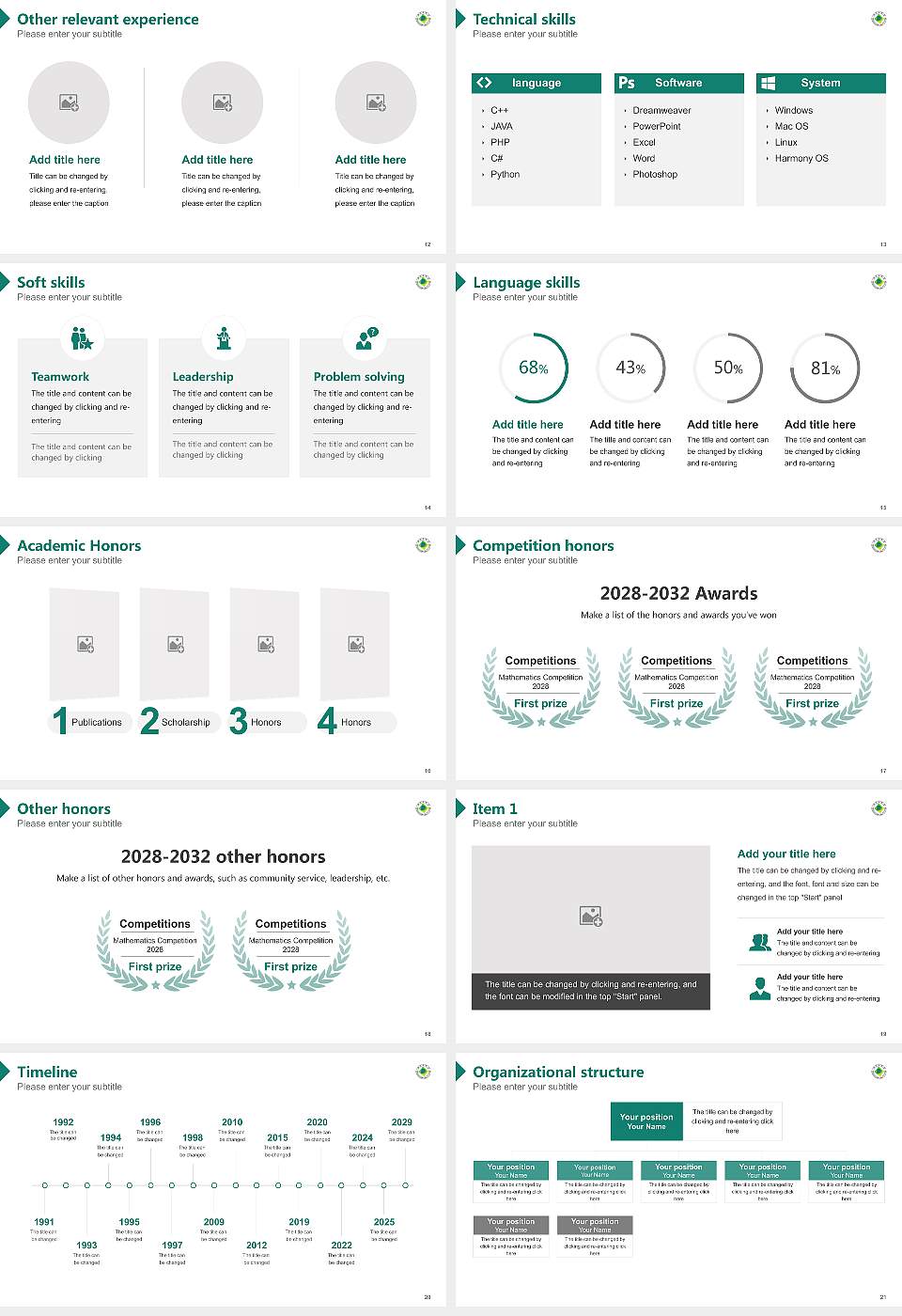 Daegu University Resume PPT Template16:9 ratio PPT effect preview image3
