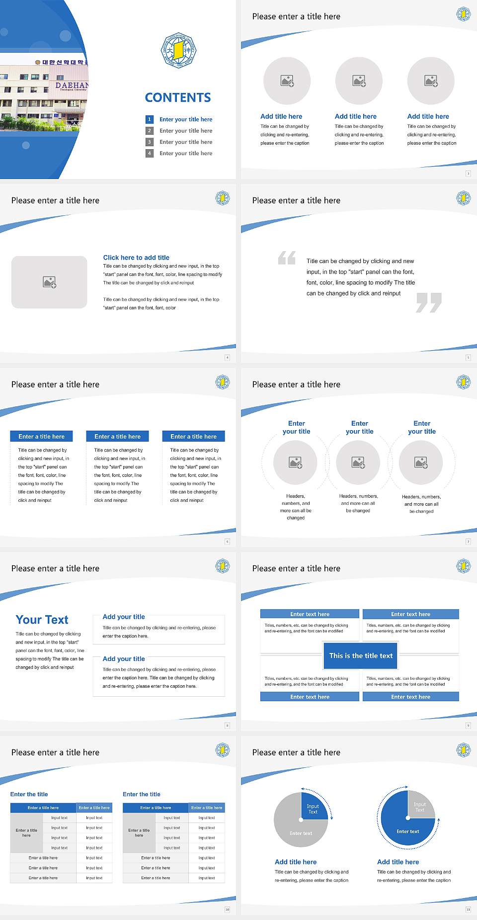 Daehan Theological University Course/Courseware Creation PPT Template4:3 ratio PPT effect preview image2