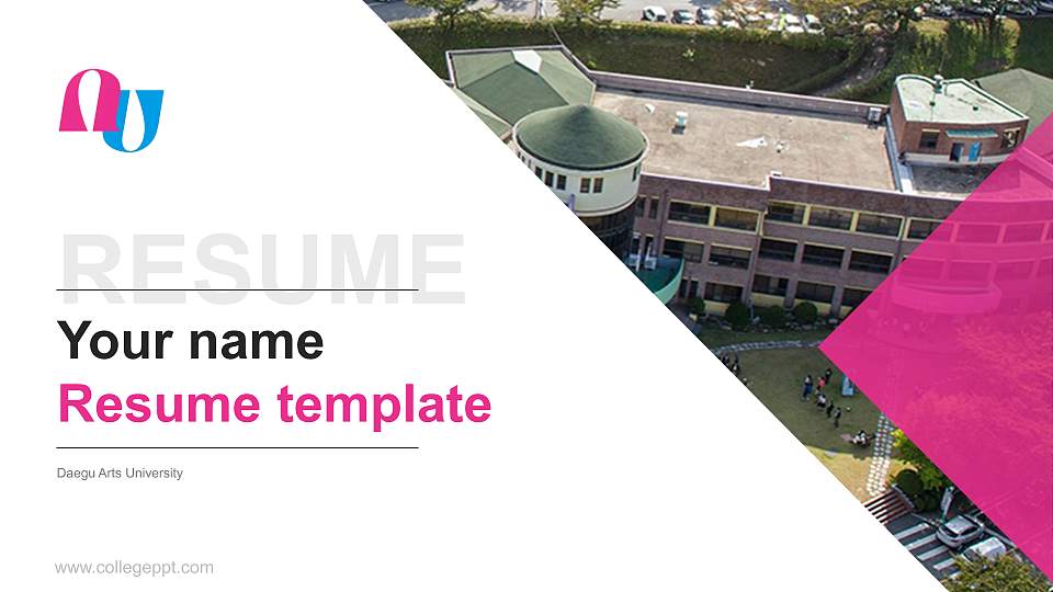 Daegu Arts University Resume PPT Template16:9 ratio PPT effect preview image1