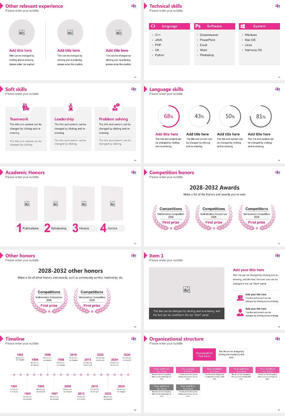 Daegu Arts University Resume PPT Template16:9 ratio PPT effect preview image3
