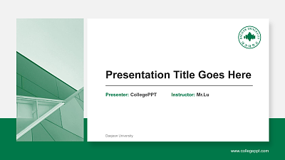 Daejeon University General Purpose PPT Template