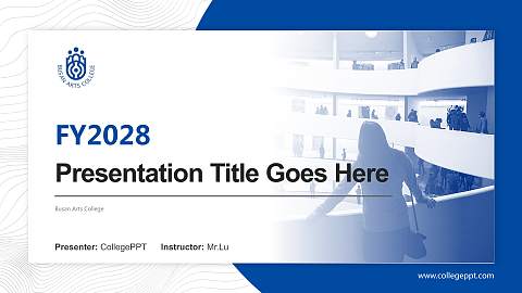 Busan Arts College Academic Presentation/Research Findings Report PPT Template