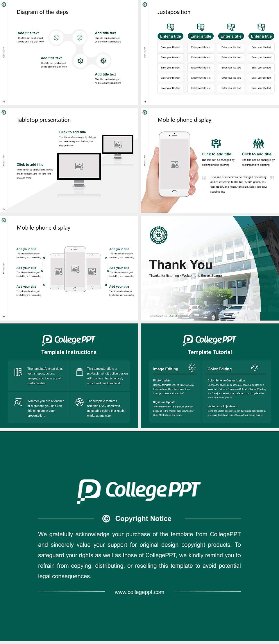 Chung Cheong University Competition/Entrepreneurship Contest PPT Template4:3 ratio PPT effect preview image9