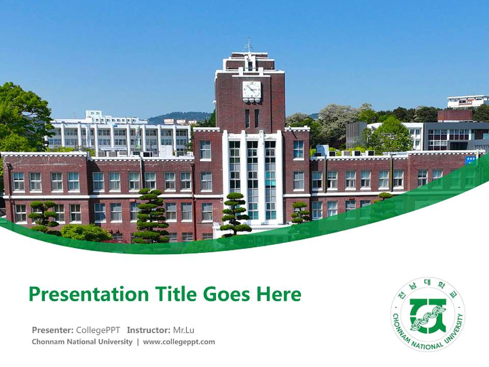 Chonnam National University Course/Courseware Creation PPT Template4:3 ratio PPT effect preview image5