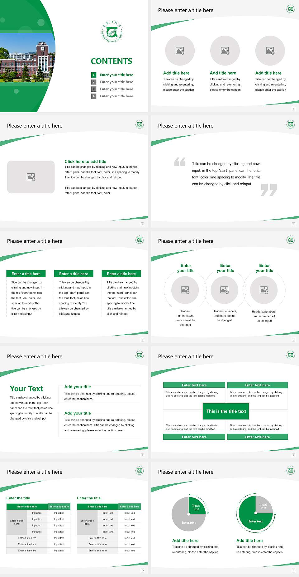 Chonnam National University Course/Courseware Creation PPT Template4:3 ratio PPT effect preview image2