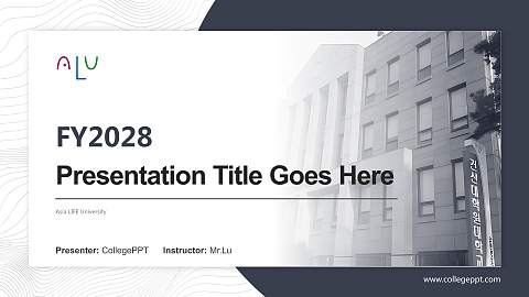 Asia LIFE University Academic Presentation/Research Findings Report PPT Template