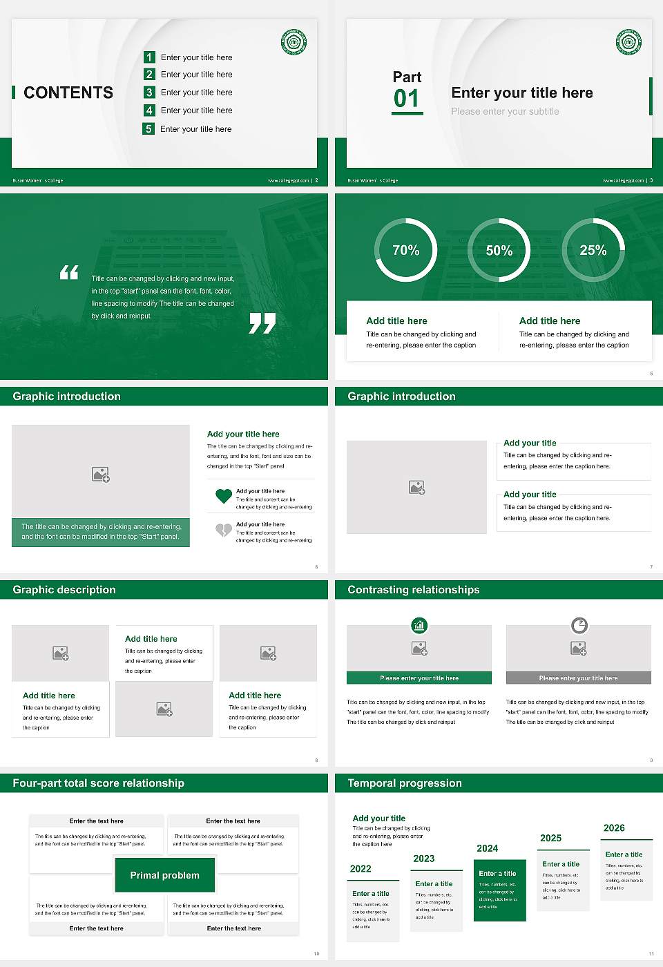 Busan Women’s College Thesis Proposal/Graduation Defense PPT Template16:9 ratio PPT effect preview image2