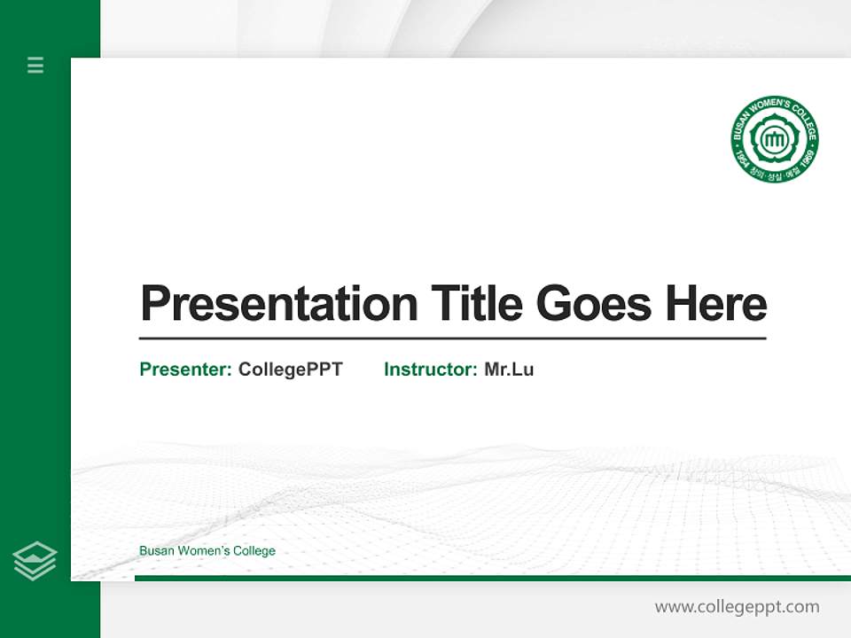 Busan Women’s College Thesis Proposal/Graduation Defense PPT Template4:3 ratio PPT effect preview image5