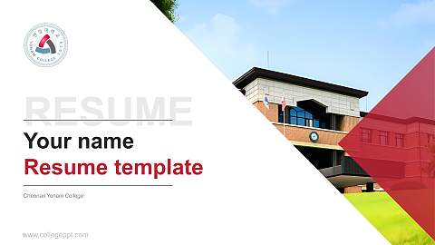 Cheonan Yonam College Resume PPT Template