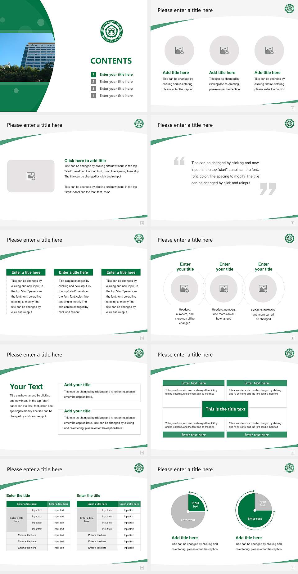 Busan Women’s College Course/Courseware Creation PPT Template4:3 ratio PPT effect preview image2