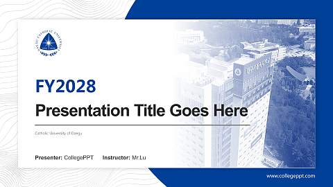 Catholic University of Daegu Academic Presentation/Research Findings Report PPT Template