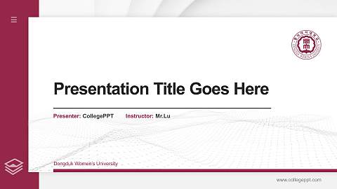 Dongduk Women’s University Thesis Proposal/Graduation Defense PPT Template
