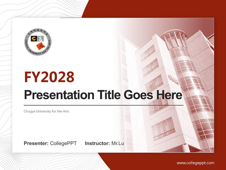 Chugye University for the Arts Academic Presentation/Research Findings Report PPT Template4:3 ratio PPT effect preview image5