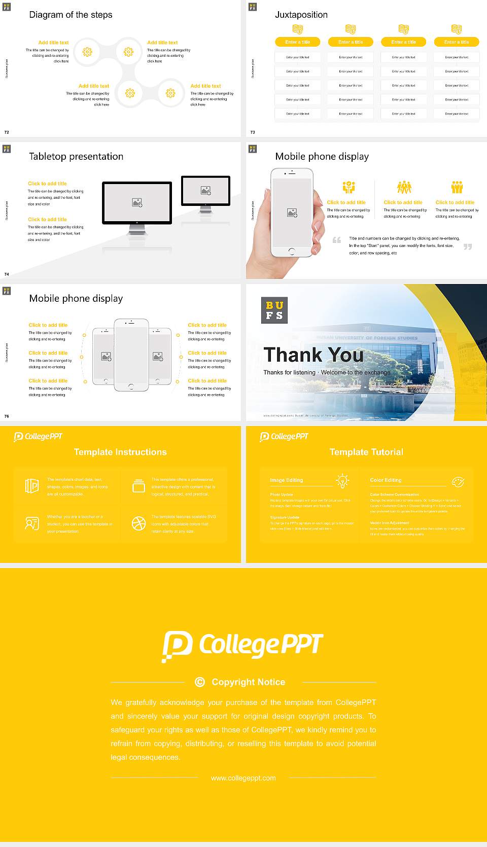 Busan University of Foreign Studies Competition/Entrepreneurship Contest PPT Template16:9 ratio PPT effect preview image9