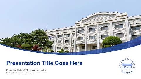 Daejin University Course/Courseware Creation PPT Template