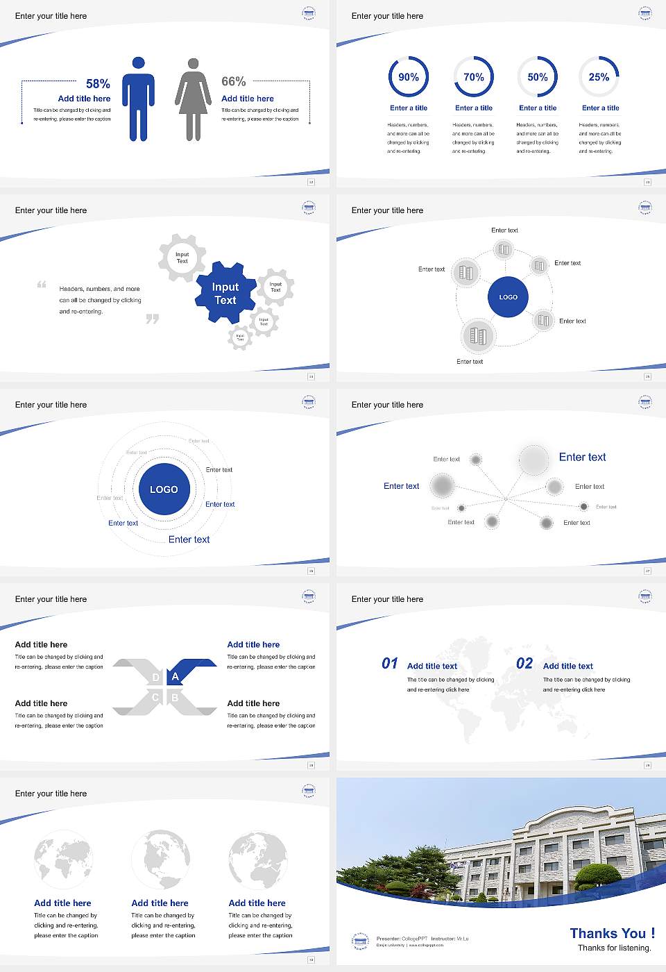 Daejin University Course/Courseware Creation PPT Template16:9 ratio PPT effect preview image4