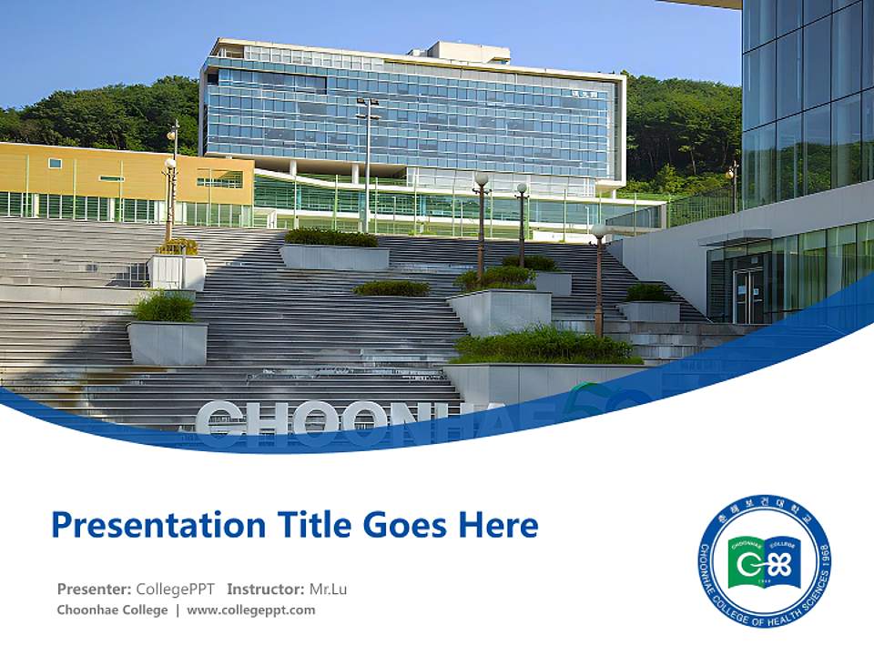 Choonhae College Course/Courseware Creation PPT Template4:3 ratio PPT effect preview image5