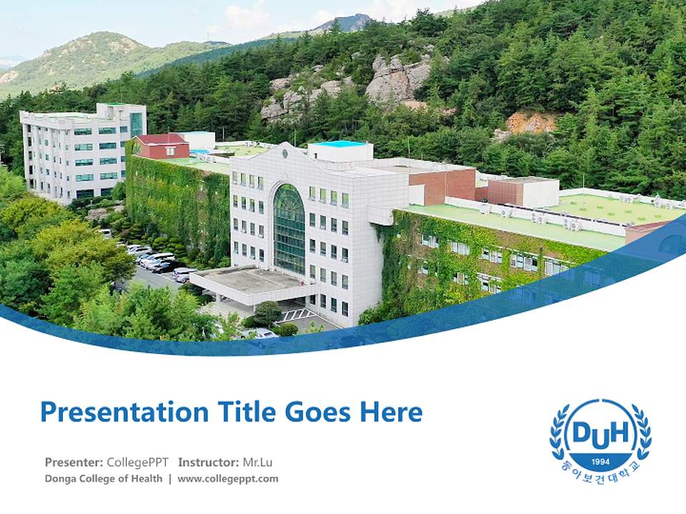 Donga College of Health Course/Courseware Creation PPT Template4:3 ratio PPT effect preview image5