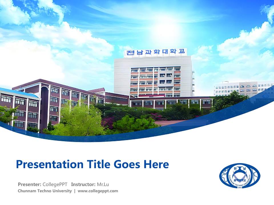 Chunnam Techno University Course/Courseware Creation PPT Template4:3 ratio PPT effect preview image5