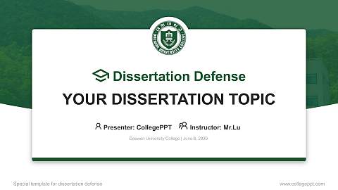 Daewon University College Graduation Thesis Defense PPT Template