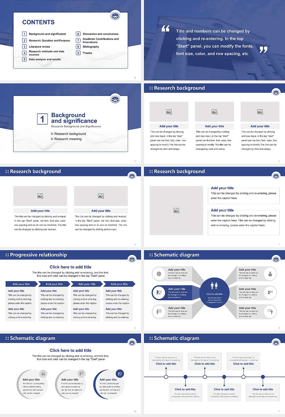 Cheju Halla University Graduation Thesis Defense PPT Template16:9 ratio PPT effect preview image2