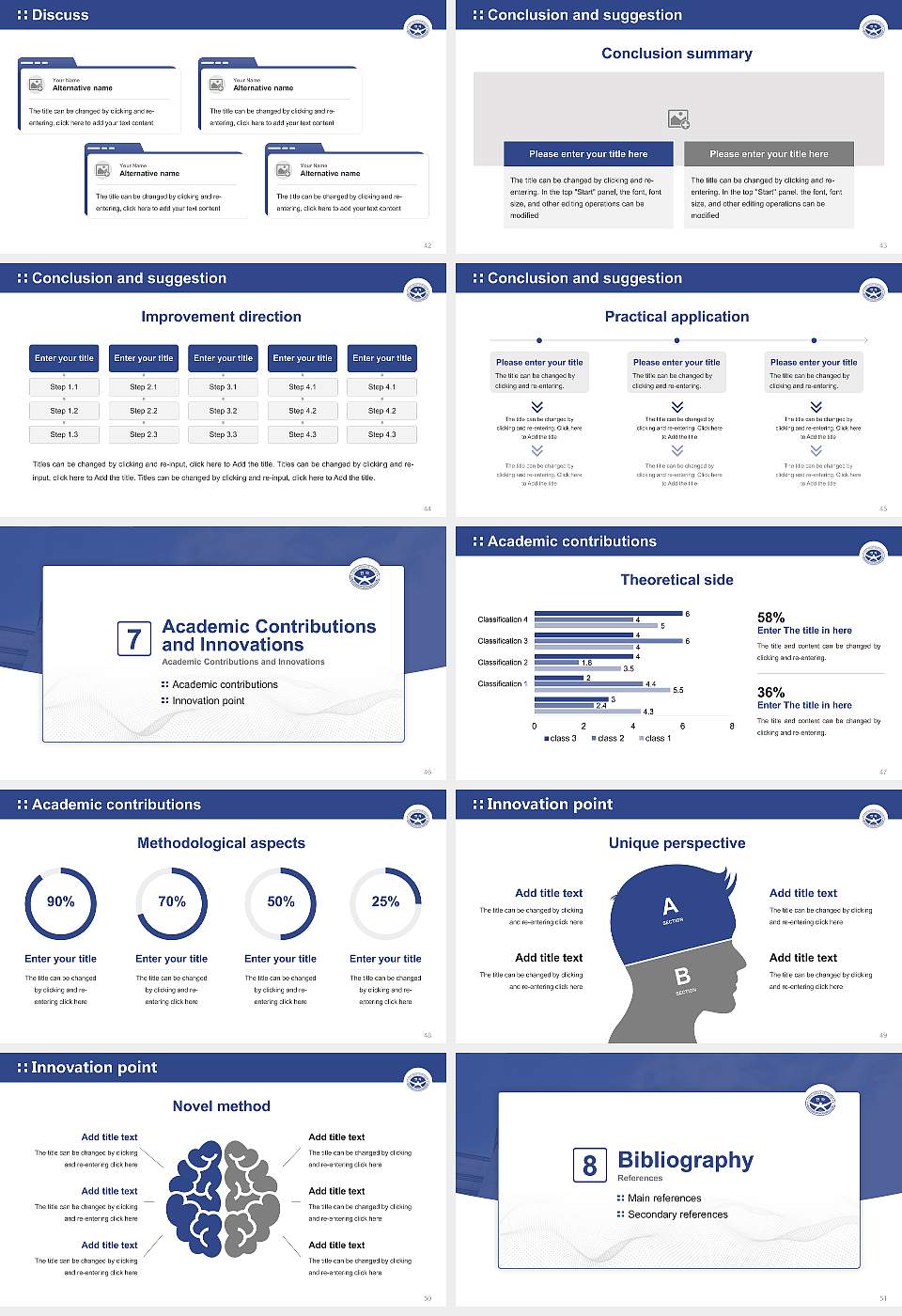 Cheju Halla University Graduation Thesis Defense PPT Template16:9 ratio PPT effect preview image6
