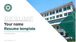 Chung Cheong University Resume PPT Template
