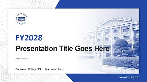 Daejin University Academic Presentation/Research Findings Report PPT Template