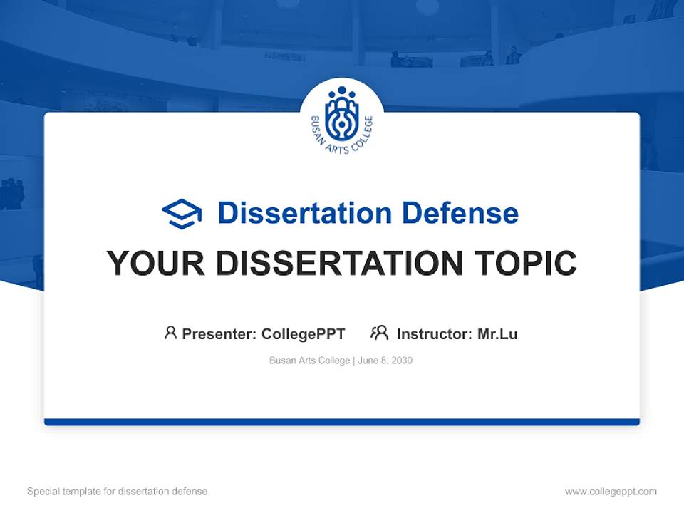 Busan Arts College Graduation Thesis Defense PPT Template4:3 ratio PPT effect preview image7