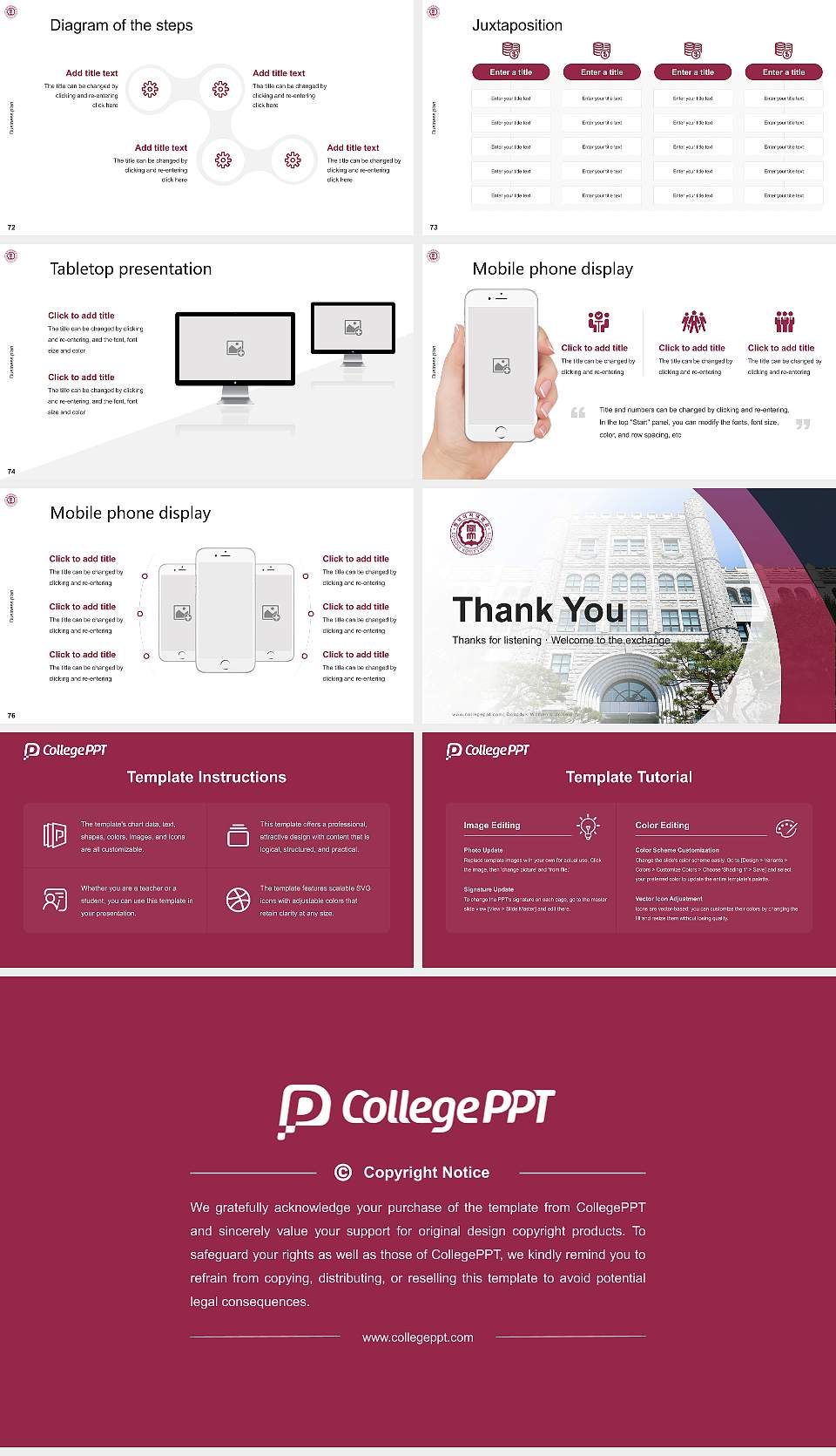 Dongduk Women’s University Competition/Entrepreneurship Contest PPT Template16:9 ratio PPT effect preview image9
