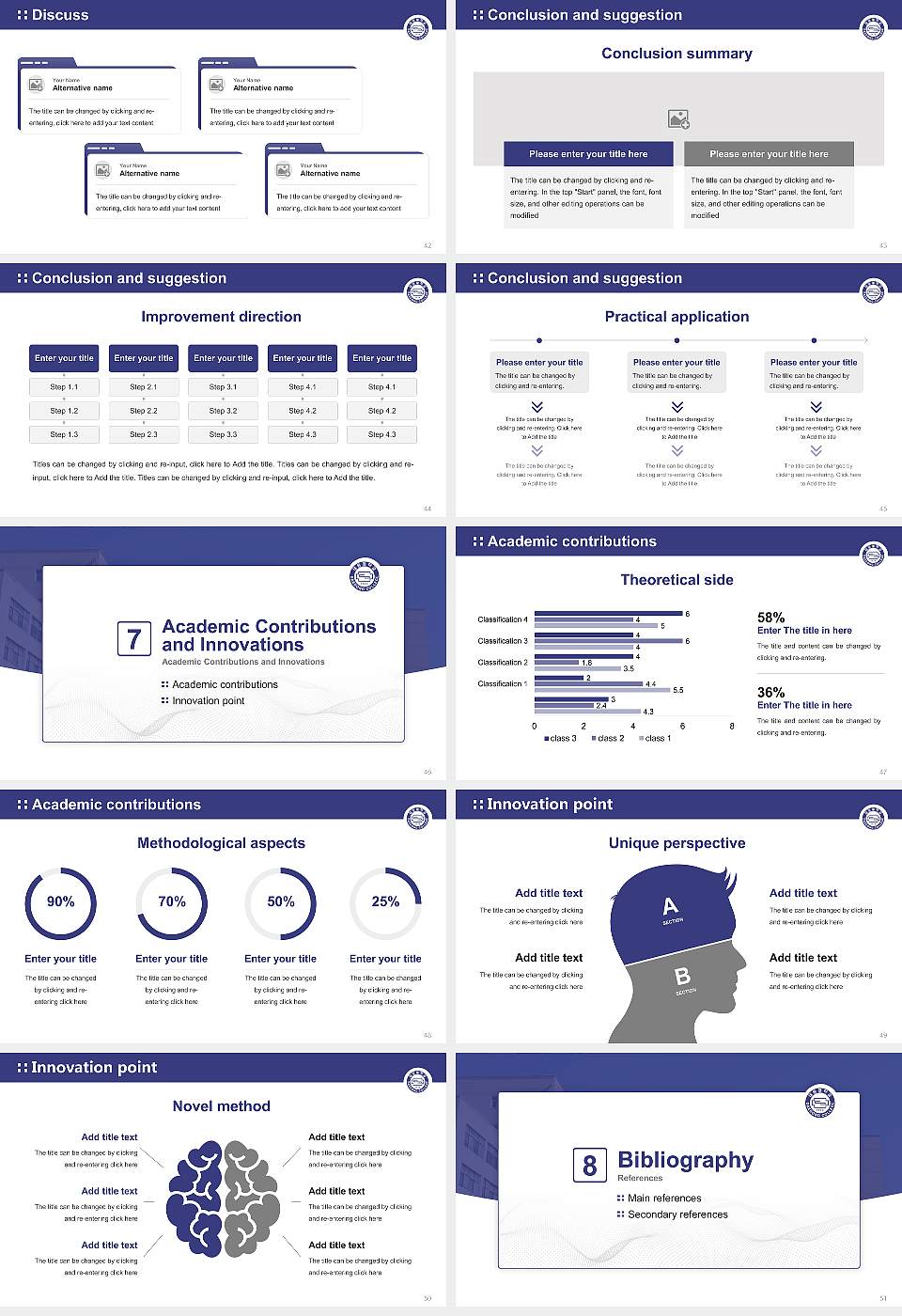 Daedong College Graduation Thesis Defense PPT Template16:9 ratio PPT effect preview image6