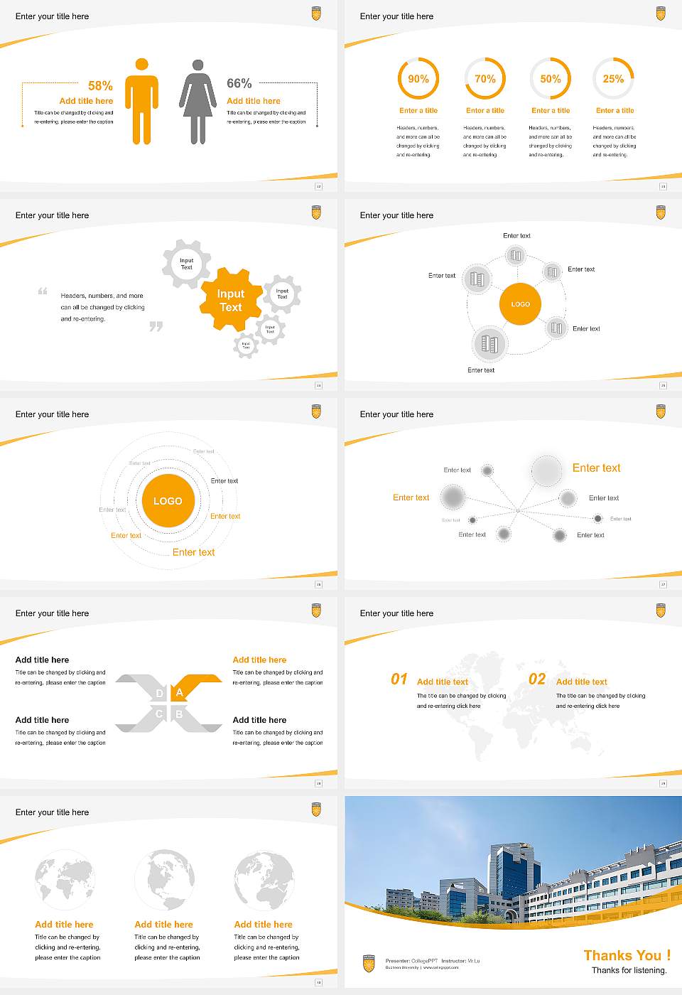 Bucheon University Course/Courseware Creation PPT Template16:9 ratio PPT effect preview image4