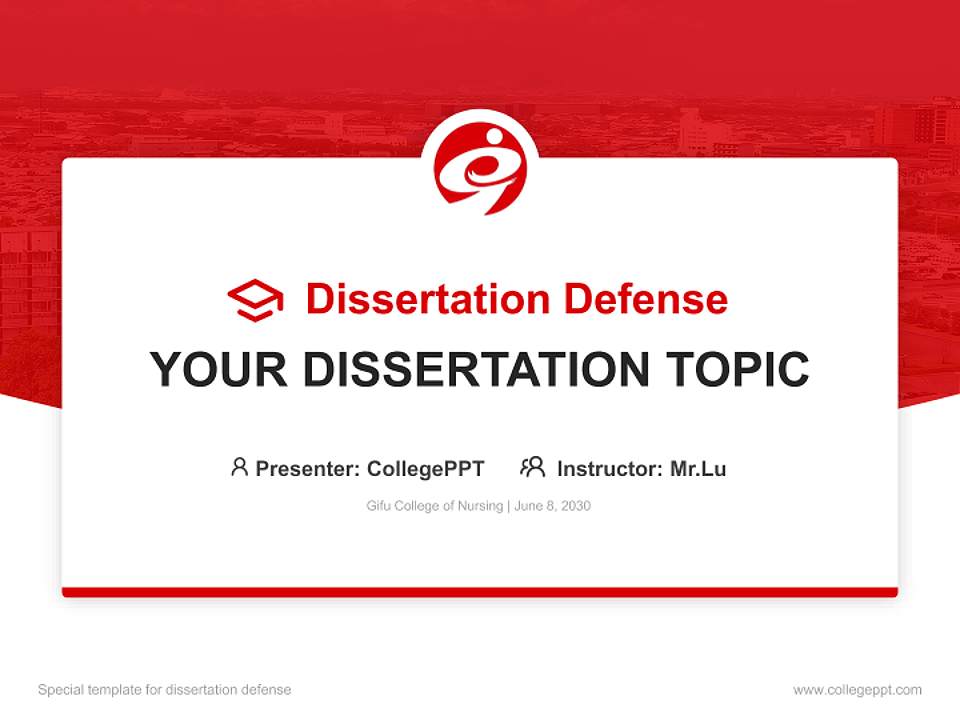 Gifu College of Nursing Graduation Thesis Defense PPT Template4:3 ratio PPT effect preview image7