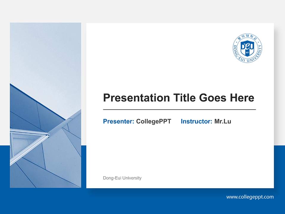 Dong-Eui University General Purpose PPT Template4:3 ratio PPT effect preview image6