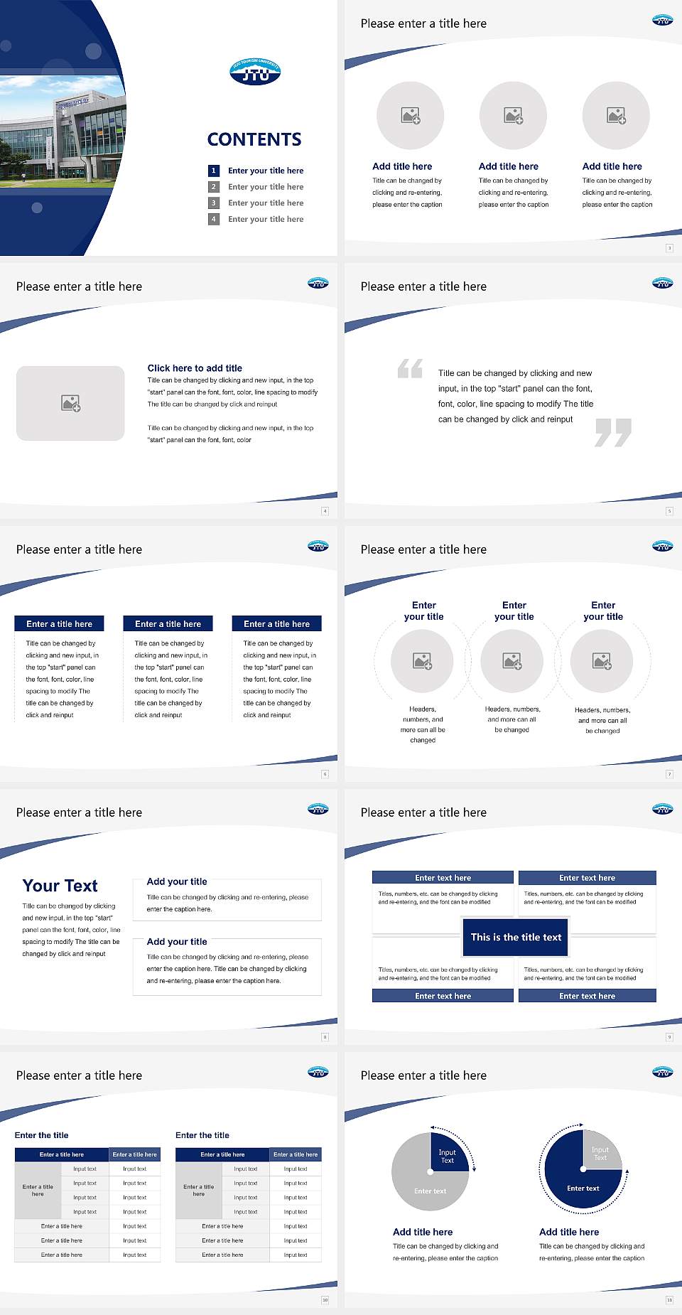 Cheju Tourism College Course/Courseware Creation PPT Template4:3 ratio PPT effect preview image2