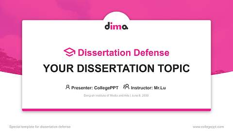 Dong-ah Institute of Media and Arts Graduation Thesis Defense PPT Template