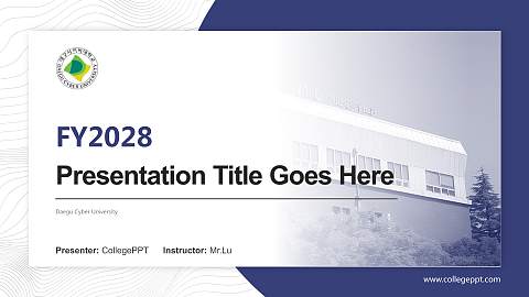 Daegu Cyber University Academic Presentation/Research Findings Report PPT Template